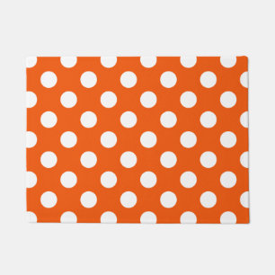 Paillasson Pois blancs sur orange