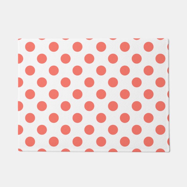 Paillasson Pois de corail vivant sur blanc (Devant)