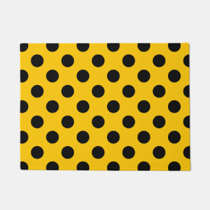 Paillasson Pois noirs sur jaune