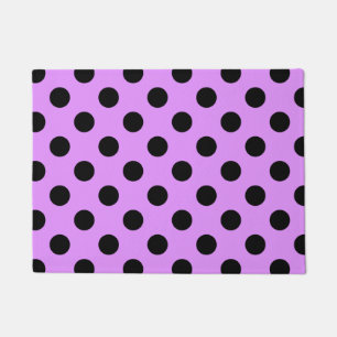 Paillasson Pois noirs sur lilas