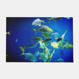 Paillasson Poisson marin jaune avec rayures noires