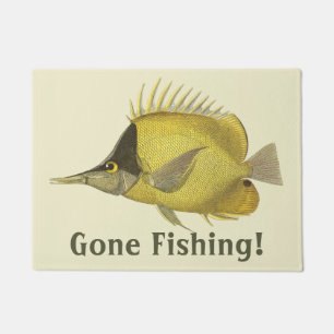 Paillasson Poisson tropical jaune Chelmon Longirostris, vinta