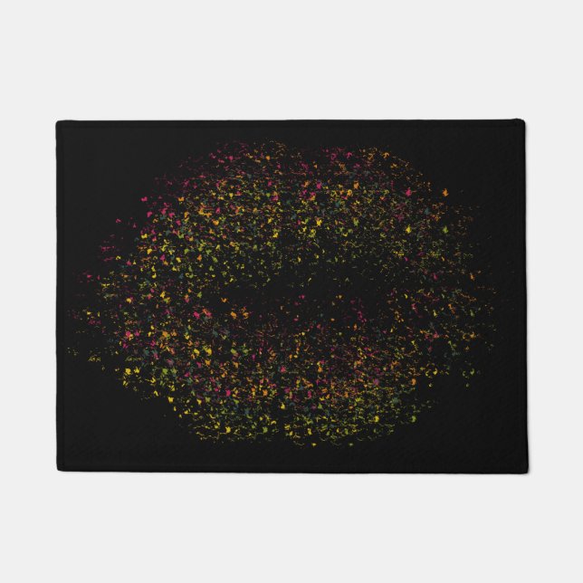 Paillasson Pop Art Lèvres colorées (Devant)