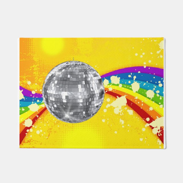 Paillasson Pormat Arc-en-ciel Disco Ball (Devant)