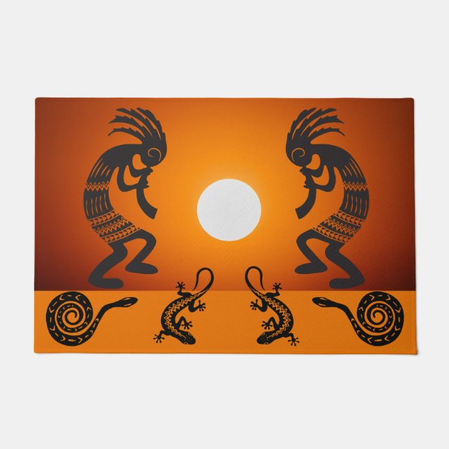 Paillasson Pormat Sun Kokopelli du sud-ouest (Devant)