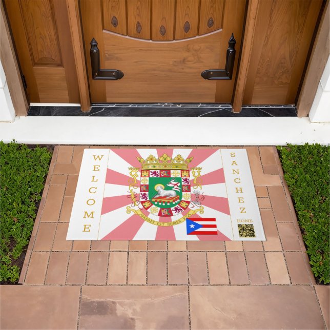Paillasson Port de Porto Rico & drapeau portoricain / Patriot (De plein air)