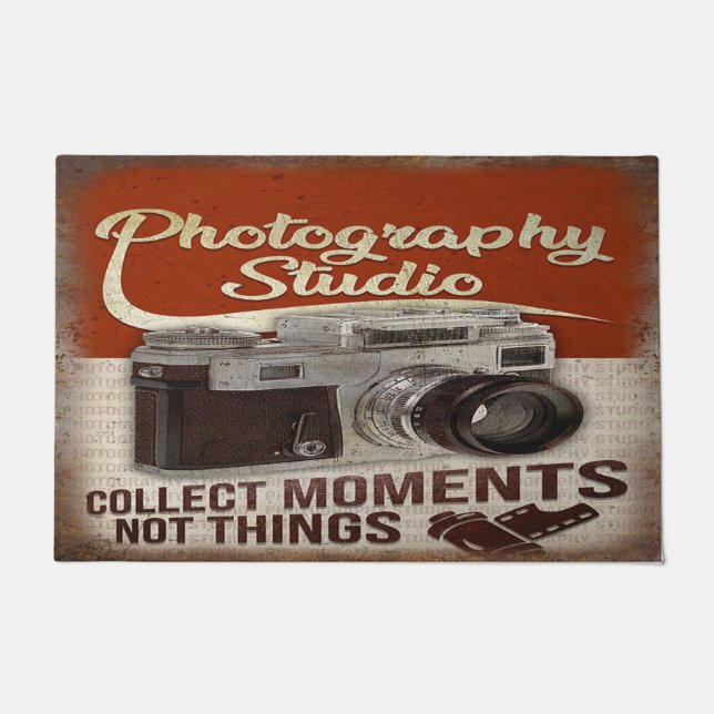 Paillasson Porte-caméra, Accueil personnalisé, Mat Photograph (Devant)