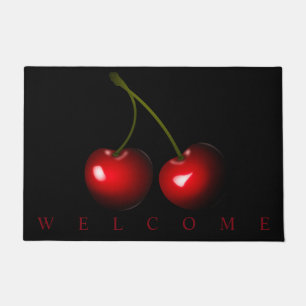 Paillasson Porte-cerise douce Bienvenue - Couleurs personnali