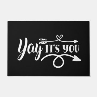 Paillasson Porte D'Accueil Mat Yay Son Blanc Noir