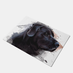 Paillasson Porte d'aquarelle Black Labrador