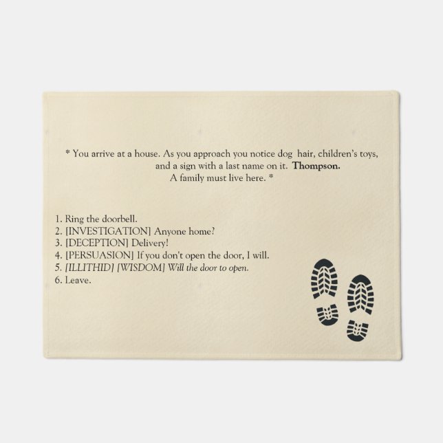 Paillasson Porte de Baldur 3 inspirée (Devant)