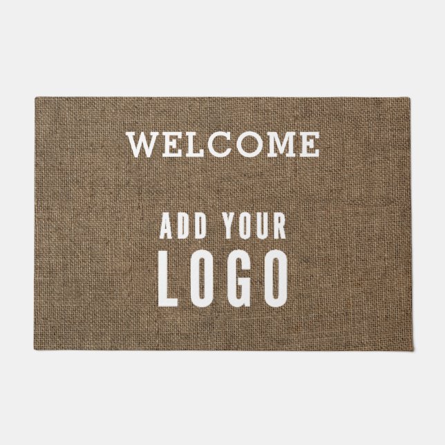Paillasson Porte de bienvenue du logo de votre entreprise (Devant)