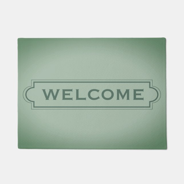 Paillasson Porte de bienvenue verte (Devant)