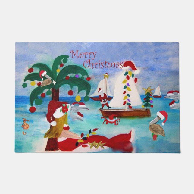 Paillasson Porte de défilé de bateaux de plaisance de Noël Pè (Devant)