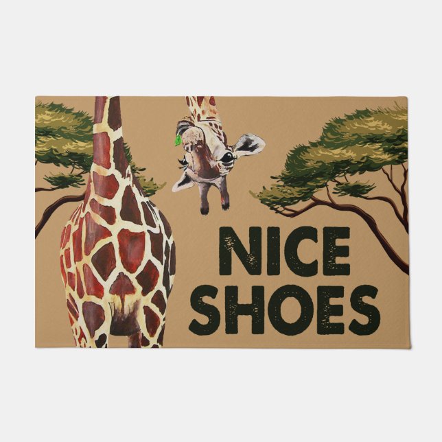 Paillasson Porte de l'amant Giraffe, Mignonne Giraffe (Devant)