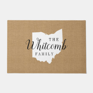 Paillasson Porte de l'État du monogramme de la famille Ohio