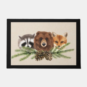Paillasson Porte de Noël Woodland Wildlife Doormat