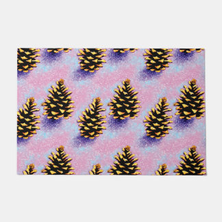 Paillasson Porte en Pinecones d'or
