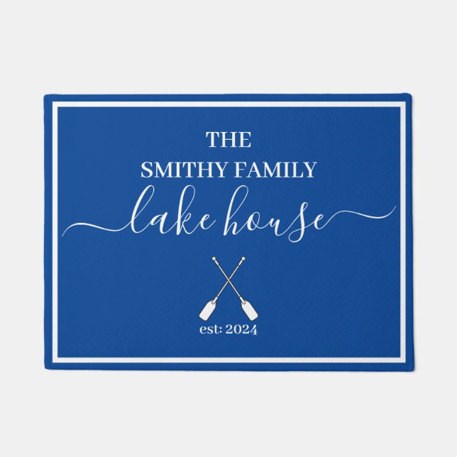 Paillasson Porte - Lake House Blue (Devant)