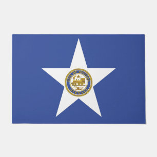 Paillasson Porte Mat avec Drapeau de Houston City