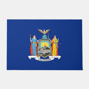Paillasson Porte Mat avec Drapeau de l'Etat de New York, USA