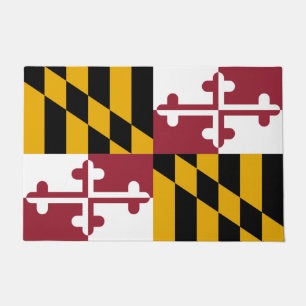 Paillasson Porte Mat avec Drapeau de Maryland State, USA