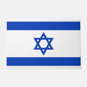 Paillasson Porte Mat avec Drapeau d'Israël