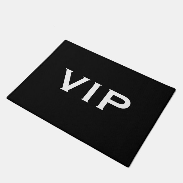 Paillasson Porte noire VIP pour entrée de soirée exclusive (Incliné)