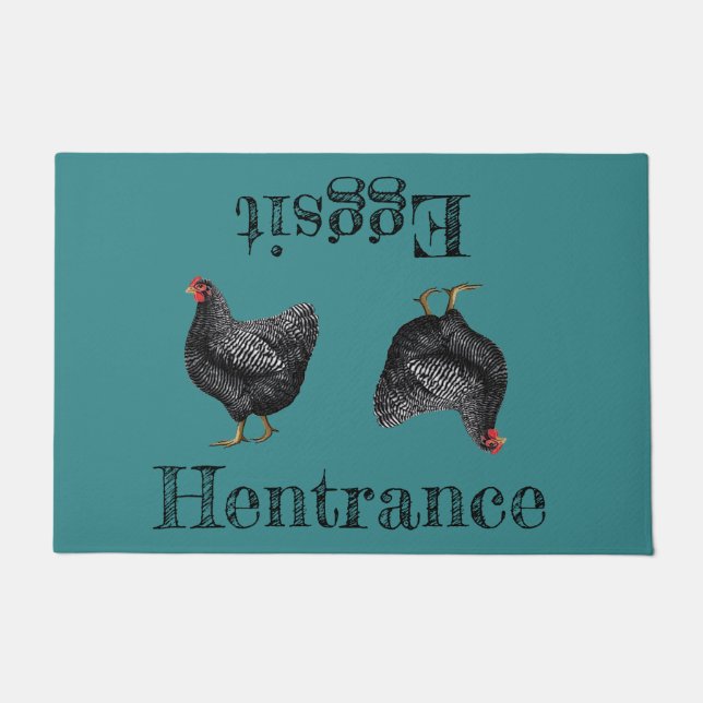 Paillasson Porte Turquoise foncée Mat Farmhouse Hentrée Eggit (Devant)