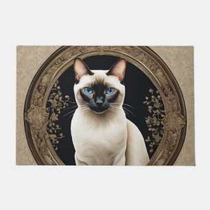 Paillasson Portrait de chat siamois élégant