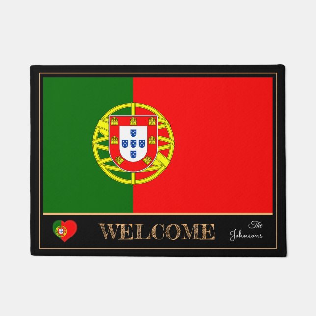 Paillasson Portugal & Portugal Pavillon /Sports Bienvenue (Devant)