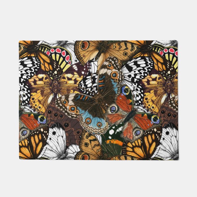 Paillasson Poster de animal. Ailes papillons. (Devant)
