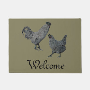 Paillasson poulets au néon Pays-occidentaux