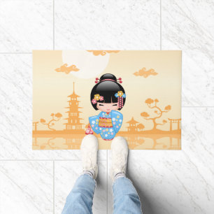Paillasson Poupée Maiko Kokeshi - Cute Japonaise Geisha Girl