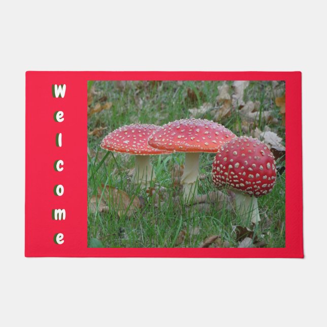 Paillasson Poussière colorée Amanitas Volée. Mat de porte d'a (Devant)