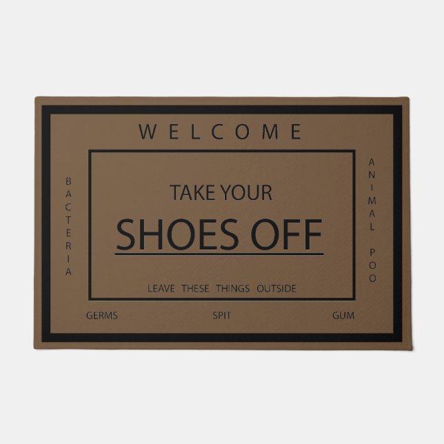Paillasson Prenez vos chaussures outre de la natte (Devant)