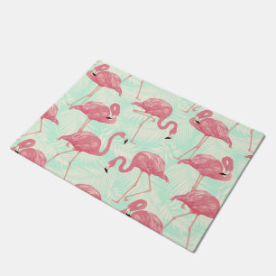 Paillasson Preppy Chic Elegant Pink Flamingo Motif