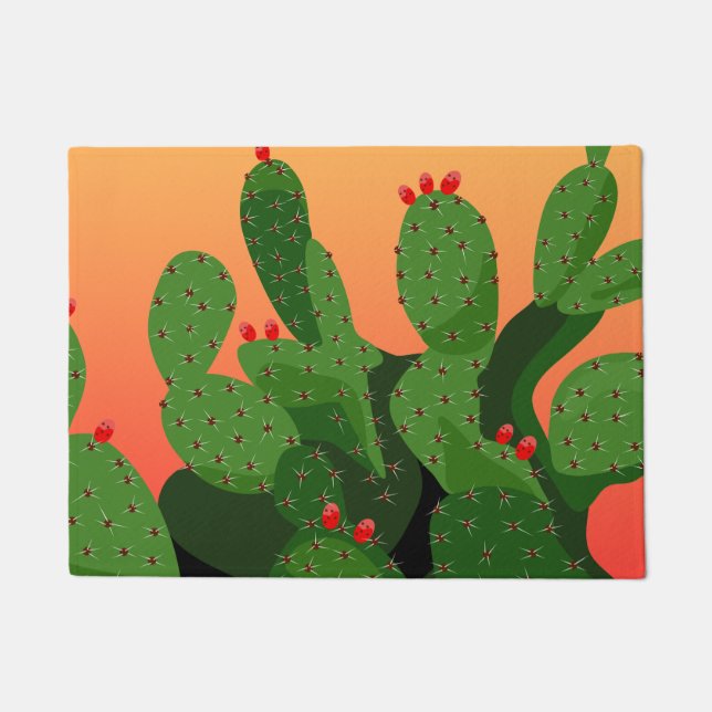 Paillasson Prickly du désert Pear Sunset Door Mat (Devant)