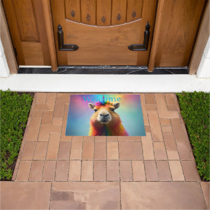 Paillasson Prismhorn : La Licorne Capybara arc-en-ciel