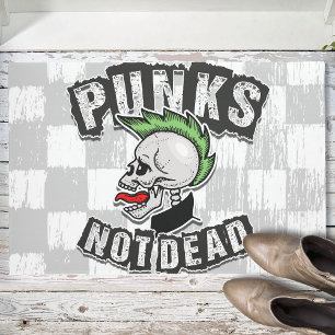 Paillasson Punks pas mort crâne Mohawk Punk Rock Rocker