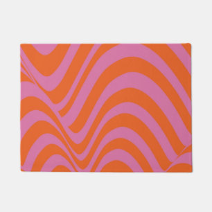 Paillasson Purple Orange Retro Liquide Super Motif de bande