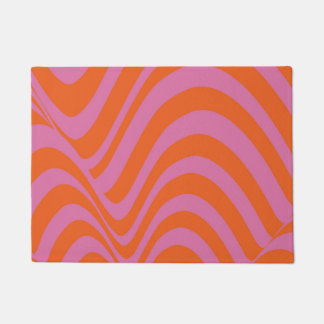 Paillasson Purple Orange Retro Liquide Super Motif de bande