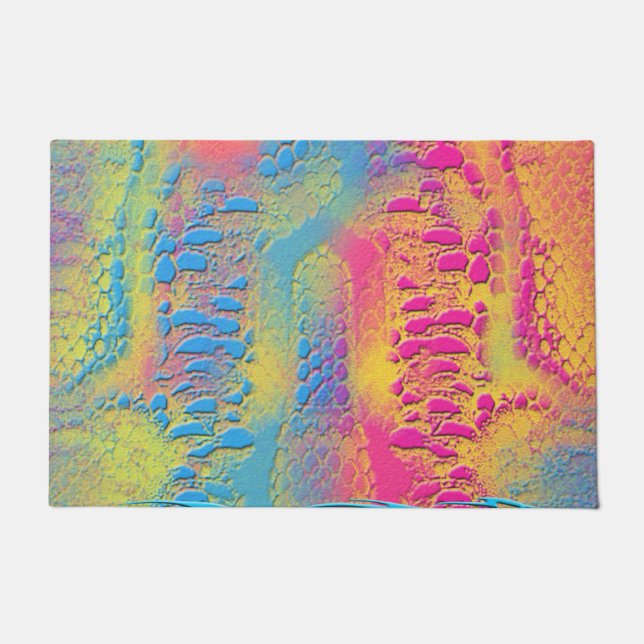 Paillasson PYTHON - moderne fractale décorative - (Devant)