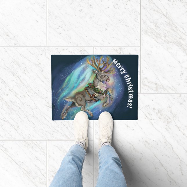 Paillasson Quand Reindeer vole (Intérieur)