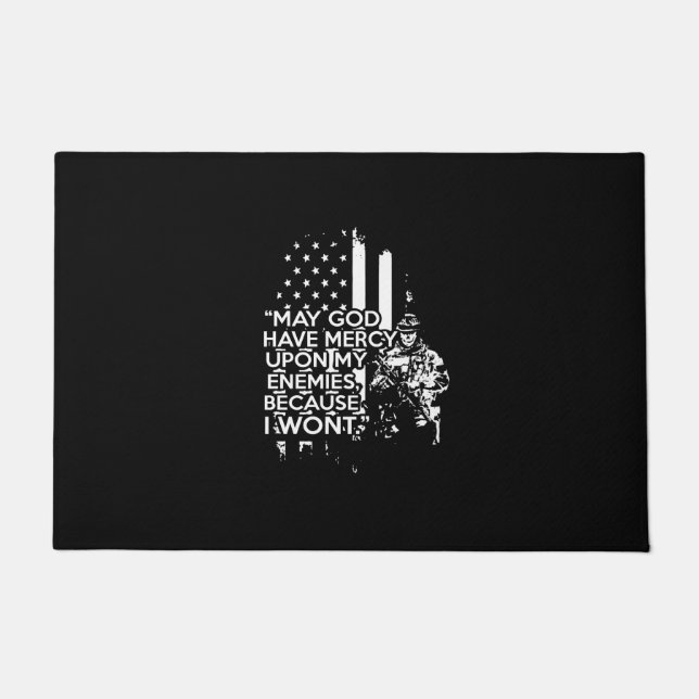 Paillasson que dieu aie pitié de mes ennemis parce que je ne  (Devant)