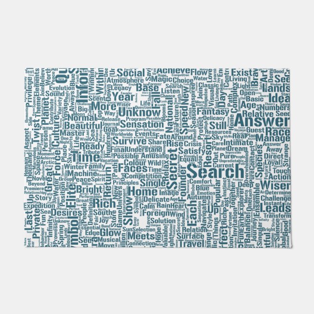 Paillasson Question Apprendre Nuage MotssTexte Motif Message (Devant)