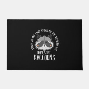 Paillasson Raccoon Lover Raccoon Pour La Journée Valentines