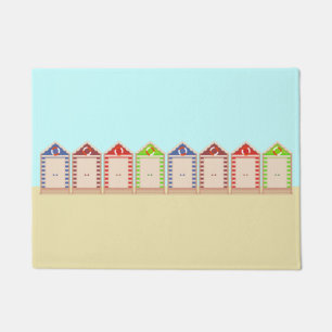 Paillasson Rangée de huttes de plage colorées