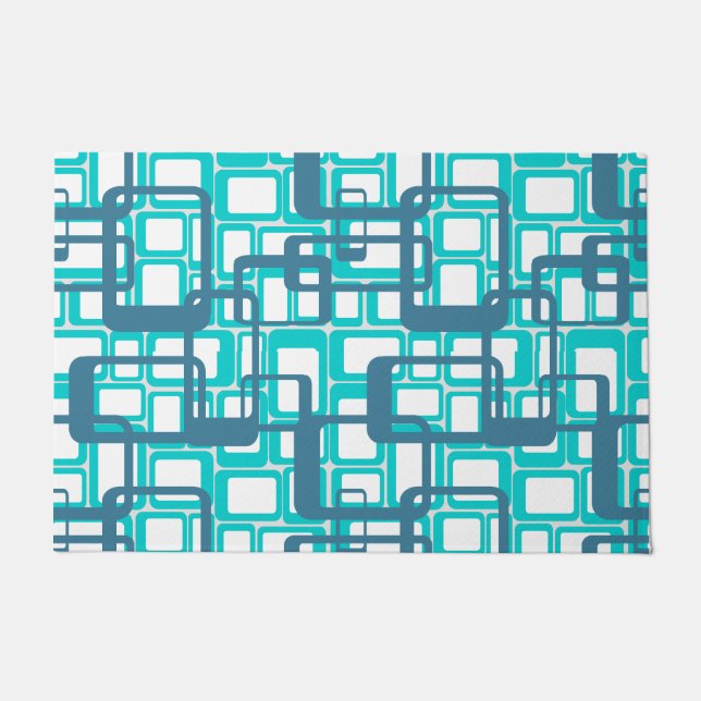 Paillasson Rectangles modernes ouvertes du milieu du siècle (Devant)