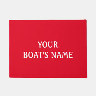 Paillasson Red Boat Name Dock Mat
